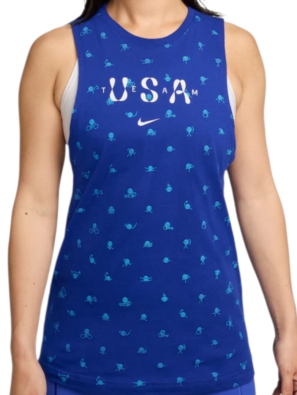 The Nike Tee Women's Team USA Olympic Tank Blue Size XL